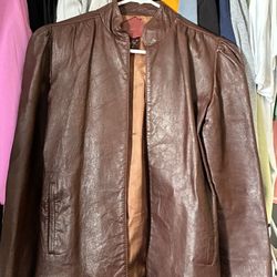Cherry Mahogany Leather Jacket (size 4)