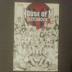2005 Marvel House Of M Sketchbook June X-Men Iron Man Hulk Captain America Black Panther Drawings Comic Book Comicbook Comics Vintage Collectible