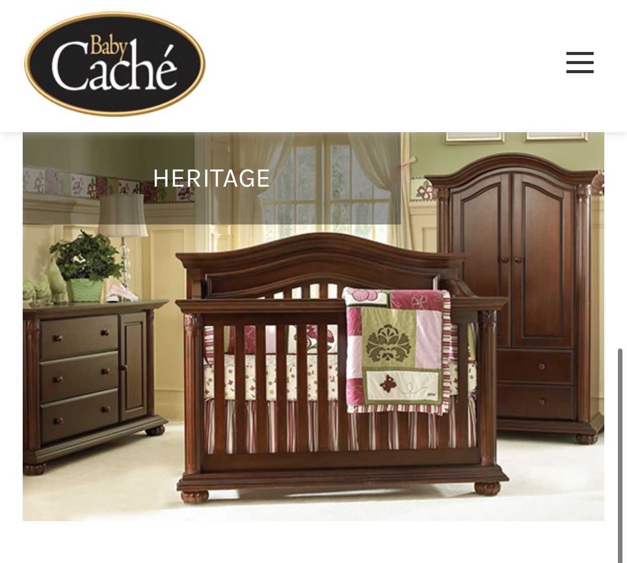 Baby Cache Heritage Furniture Set in Cherry