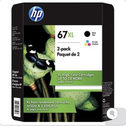 HP 67XL High Yield Ink Cartridge, Black & Tri-Color