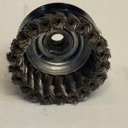 CGW 60540 Knot 4" Wire Cup Brush Fast Cut .020 Stainless 1-1/4" Trim 5/8"-11 AH