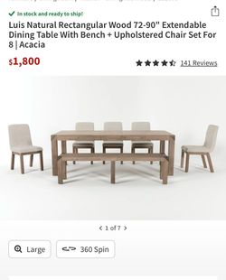 LARGE TABLE FOR SALE! LIVING SPACES TABLE