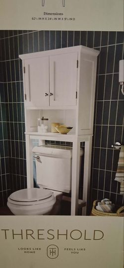 bathroom cabinet (over the toilet)