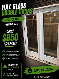 Exterior double doors 72x80