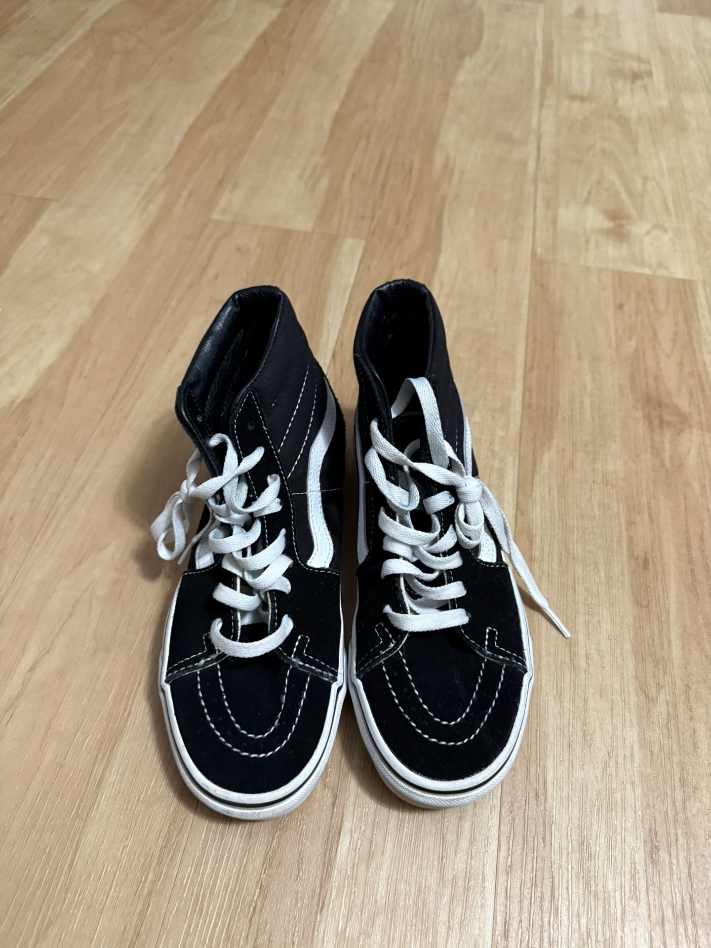 Vans Sk8-Hi Canvas Black & White Shoes Size 7.0