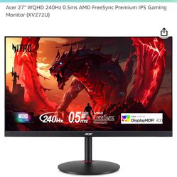 Acer 27” 1440 240hz gaming monitor