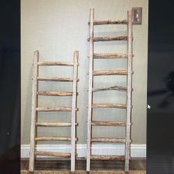 Decorative Wooden Ladders (set) - like new - No Damage