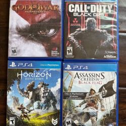 PS4 Games Clearance 1 For $15 , $40 For Them All/ God war remastered / Call of duty black ops 3 / horizon zero dawn / assassin’s black flag