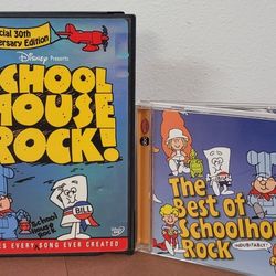 Schoolhouse Rock (Special 30th Anniv. Ed.) 2-disc DVD & CD Best Of Songs LOT