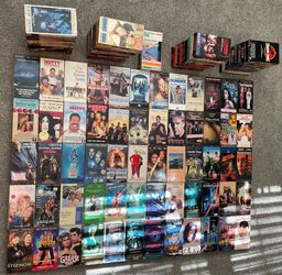 Large Lot of VHS Tapes Movies