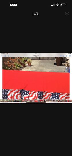 2 American Flag Table Covers. One Fit 8" And One Fit 6 , 8 feet Table, I Bought These From A'. Table