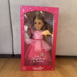 American Girl 2024 Pink Stardust Holiday Collector Doll Swarovski Crystals LE