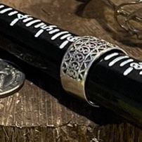 Sterling Silver Filigree Floral Cigar Band Ring like new size 7