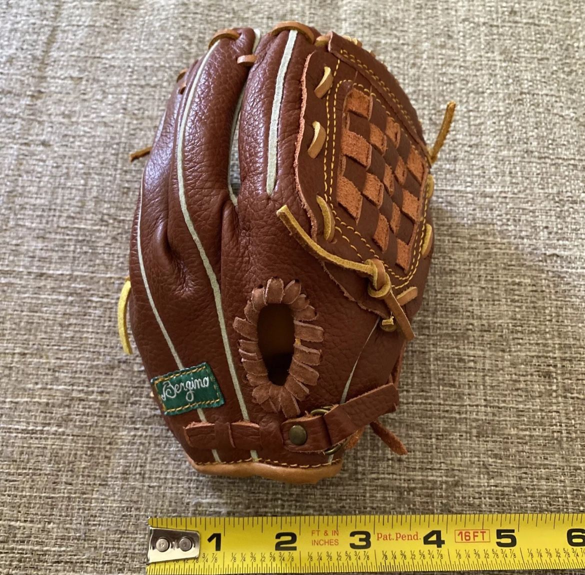 π₯βΎοΈ Bergino - Mini Handmade Genuine Leather Baseball Mitt/Glove βΎοΈπ₯