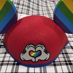 Disney Parks Mickey Mouse Rainbo Ears Hat LGTB