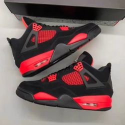 Jordan 4 Retro Red Thunder Sneakers - Brand New