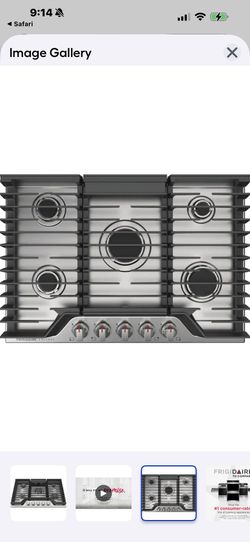 NEW 😢😢 HAIRLINE SCRATCHES 😢😢 FRIDGIDARE GALLERY 36” GAS COOKTOP. INCLUDING A 3 YEAR EXTENDED WARRANTY FULLY TRANSFERABLE 12/14/25