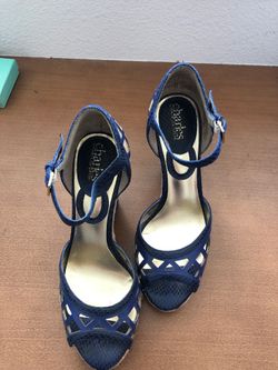 Charles David Blue Wedges