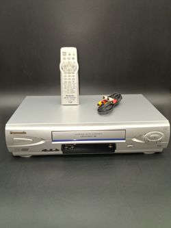 Panasonic VCR with remote and cable. Works fine! In very good condition!
