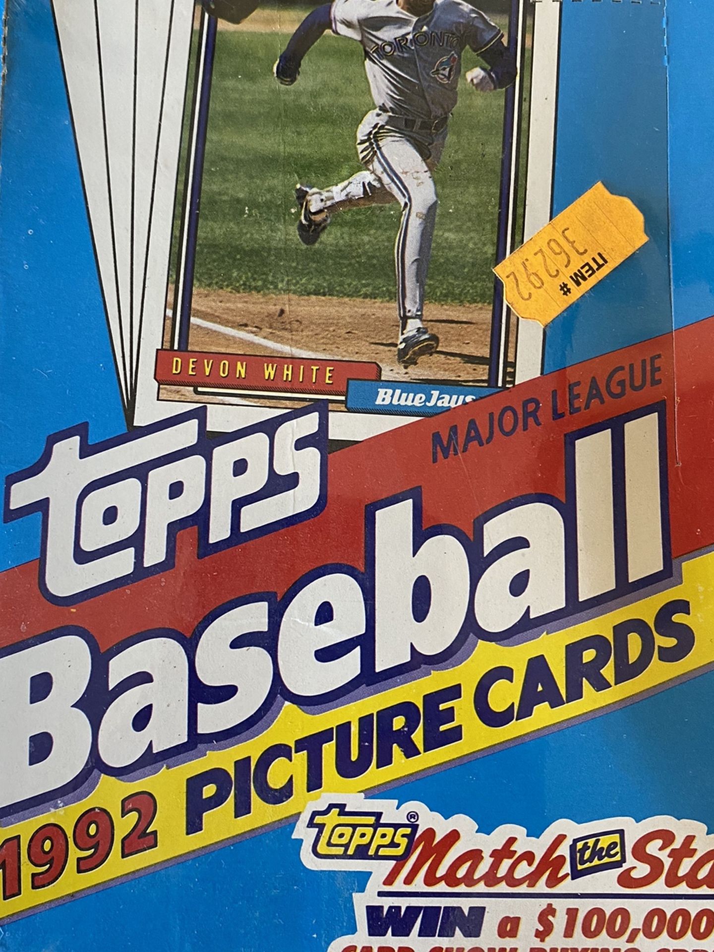 1992 Topps Baseball Wax Box Factory Sealed Cards (36 Packs)