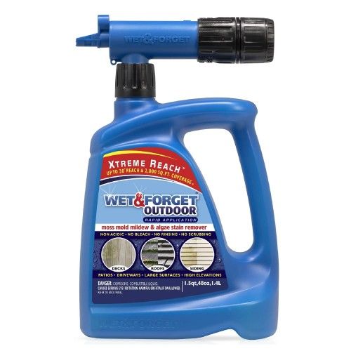 Wet & Forget 68oz Outdoor Hose End Moss Mold Mildew and Algae Stain Remover