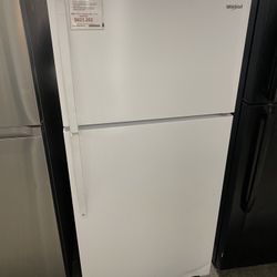 Whirlpool White 30” Wide Top Freezer Refrigerator - 18 Cu. Ft.