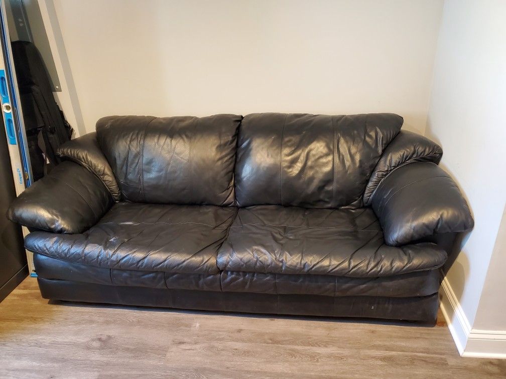Black Couch + Black TV Stand