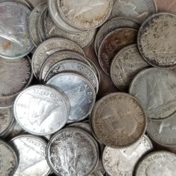 Canada Old Silver Dimes - 10 Cent Coins