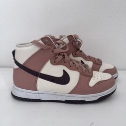 Nike Dunk High – White / Pink & Brown Colorway (Women’s/Unisex)