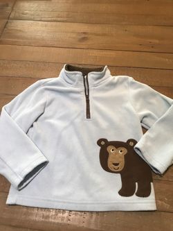 24m Carter’s blue fleece quarter zip bear pullover - $5!!