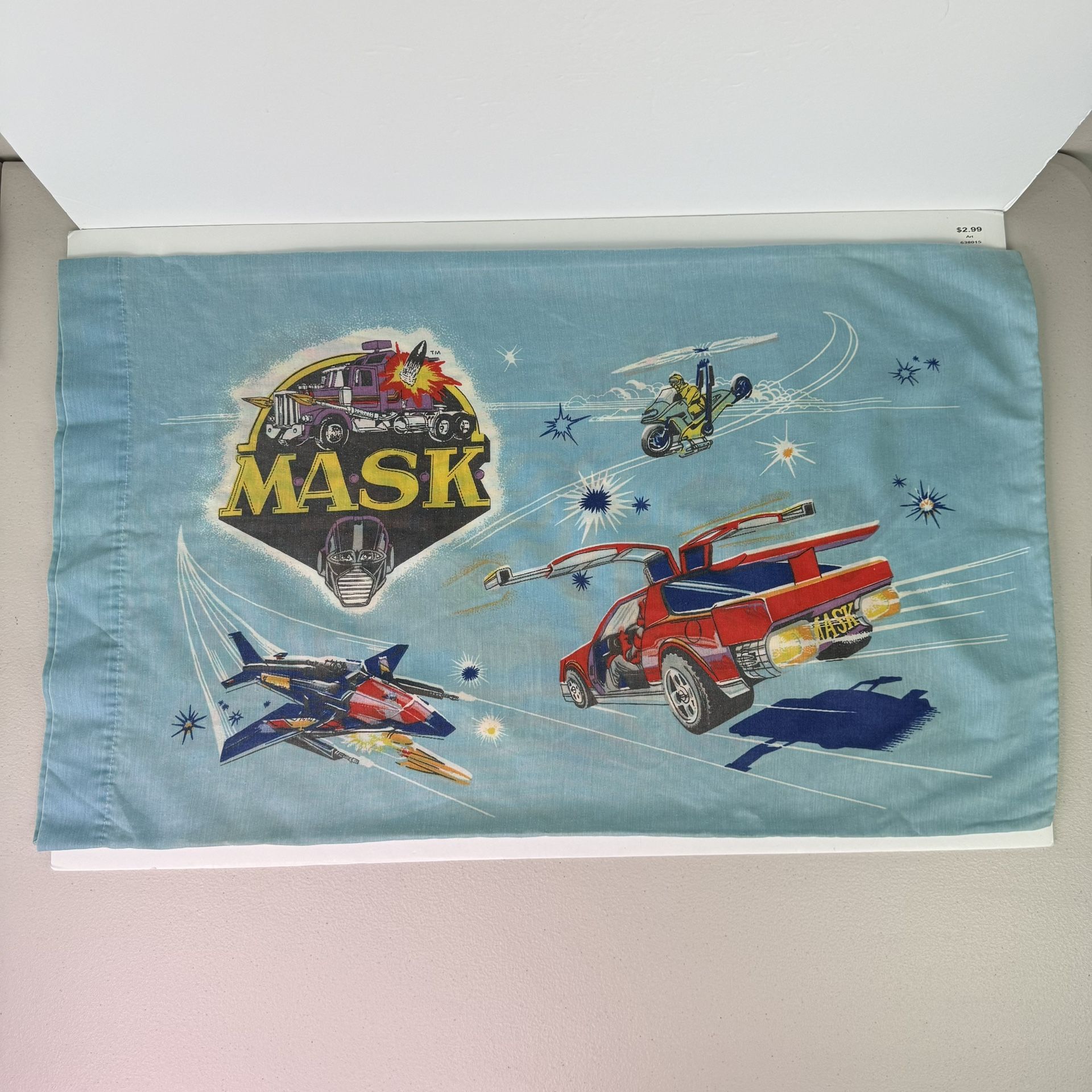 1985 MASK Pillow Case M.A.S.K Two-Sided