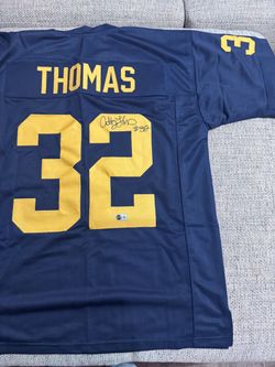ANTHONY THOMAS Signed Autograph Custom Jersey- Beckett Coa- Michigan Wolverines
