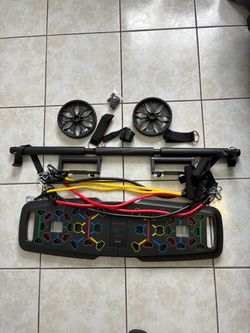 Home Gym Resistance Band and Push-Up Board Set