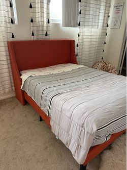 Full-size headboard & bed frame