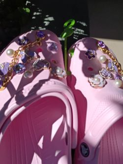 Pink Crocs custom Mermaid