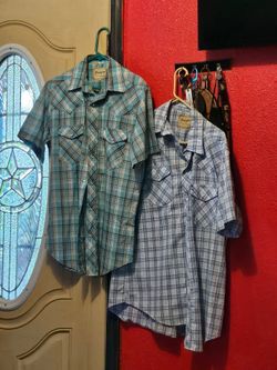 Wrangler Plaid Western Shirts – Set of 2