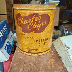 Vintage Charles Chips Potato Chip Can