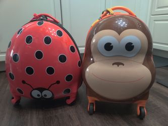 Kids Animal Hard Shell Rolling Luggage Set of 2