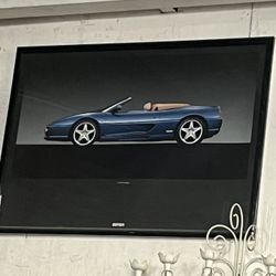 Large Ferrari Poster Professionally Framed Under Glass 