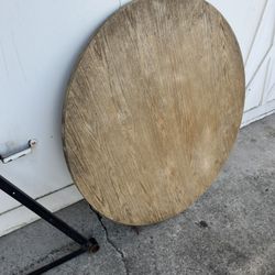 Sold Wood 3 Leg Coffee Table 