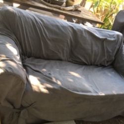 Gray Loveseat Couch Slipcover