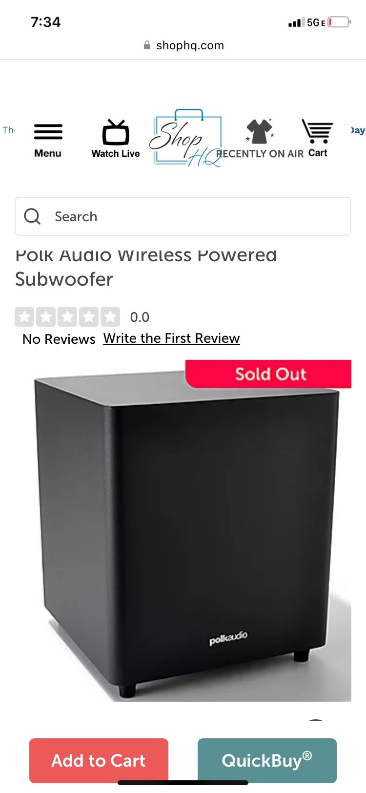 Polk Audio Wireless Subwoofer 8”