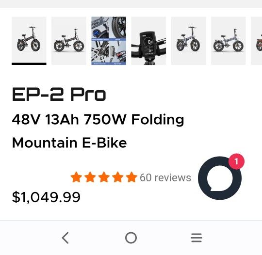 Electric Folding Bike With 6 Gears N Speeds New In Box