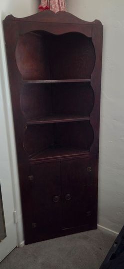 Vintage antique corner shelf