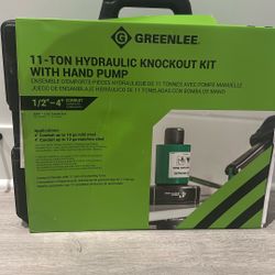 11ton Hydraulic Knockout Kit With Hand Pump 