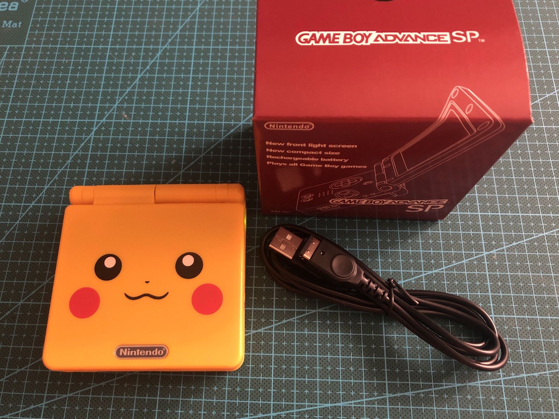 Nintendo Game Boy Advance GBA SP Pikachu System AGS 001