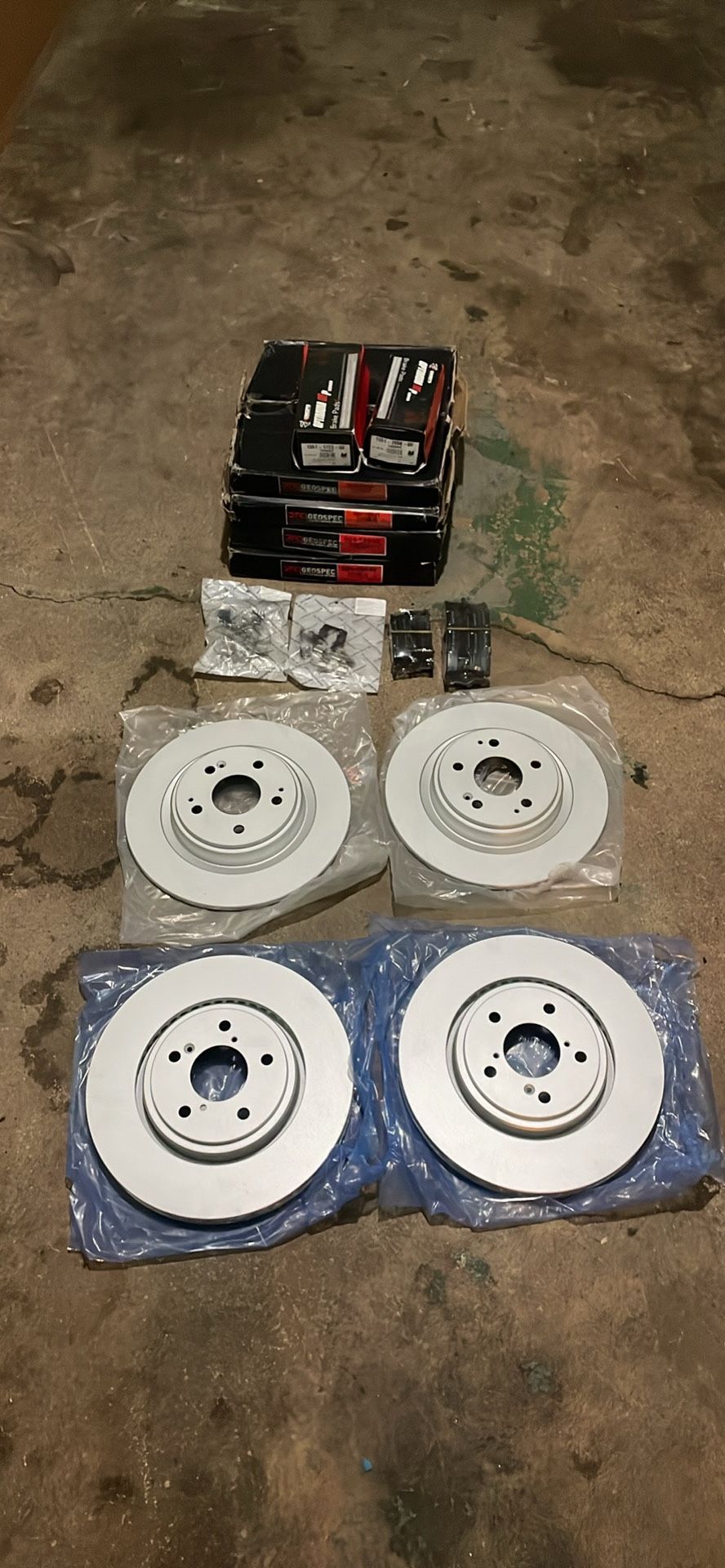 17-20 Acura MDX Front Rear Rotors Brake Pads Set