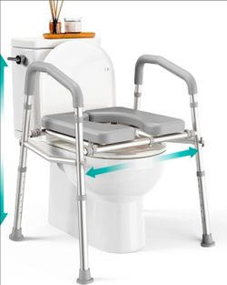 Pelegon Raised Up Toilet Seat Adjustable Handle Padded