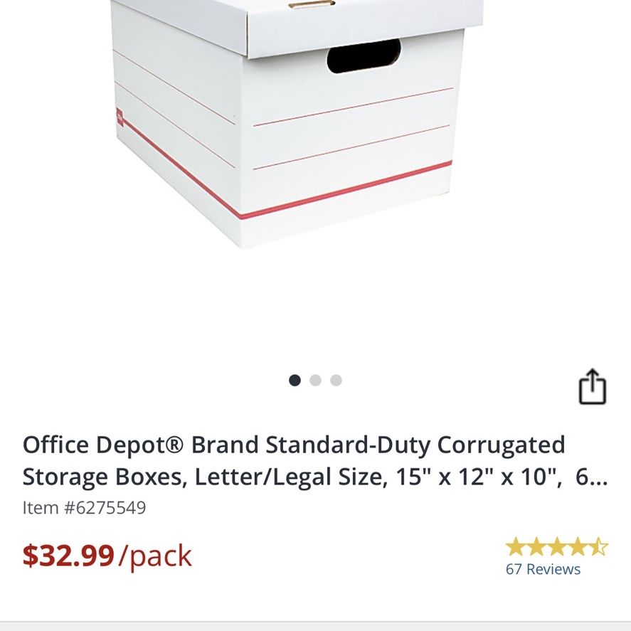 Office Depot Brand Standard Duty Corrugated Storage Boxes