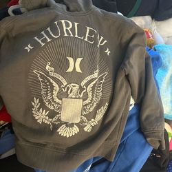 Gray vintage hurley zip up. Very y2k and is thrifted. 